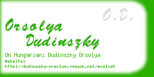 orsolya dudinszky business card